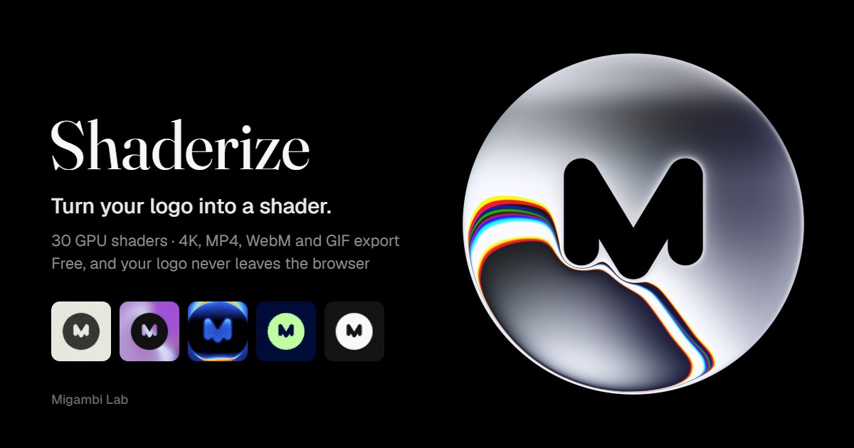 I built a free tool that turns any logo into a shader